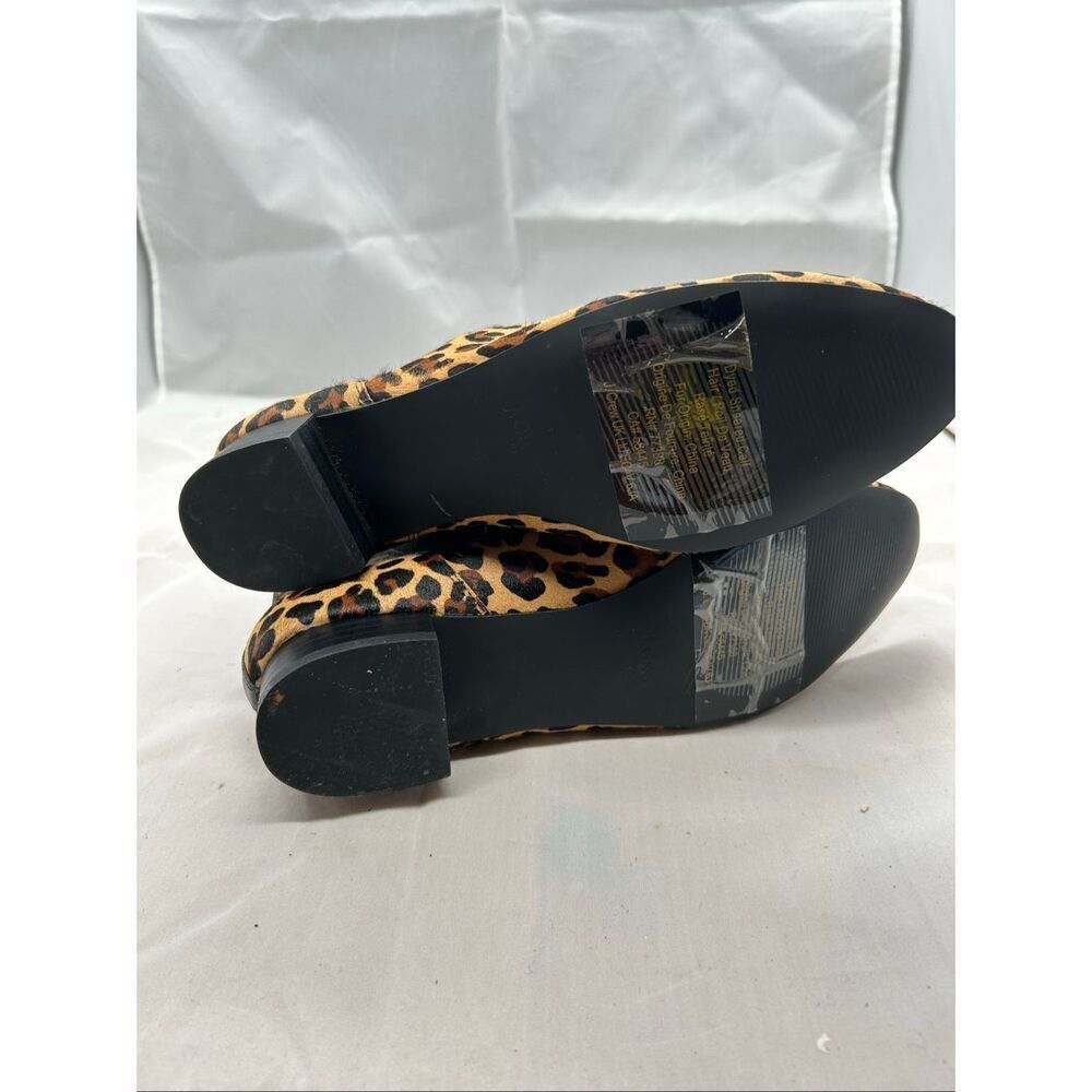 J.Crew Leopard Print Haircalf Chelsea Ankle Boots Low Heel Western - Picture 6 of 7